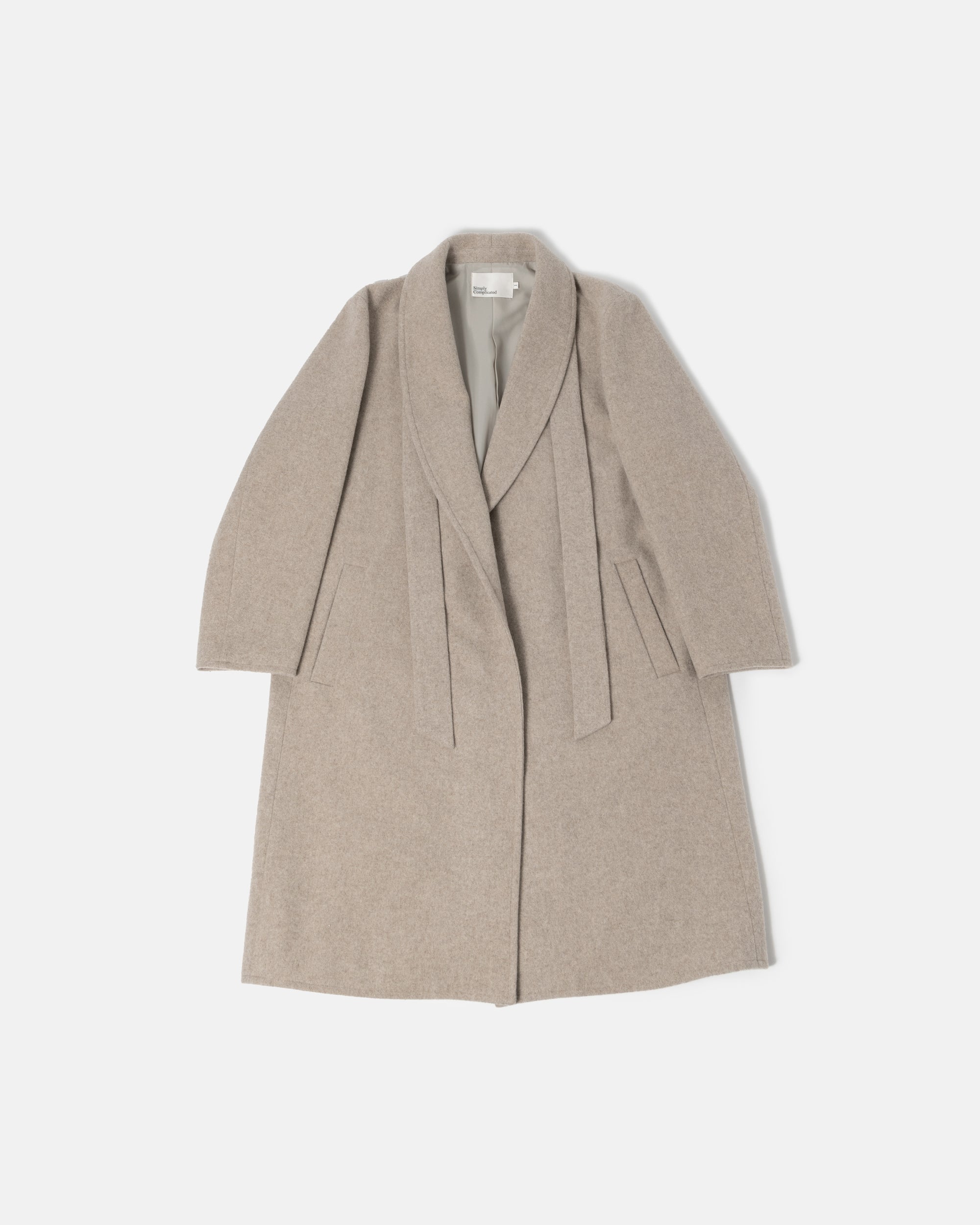 SHAWL GOWN COAT BEIGE