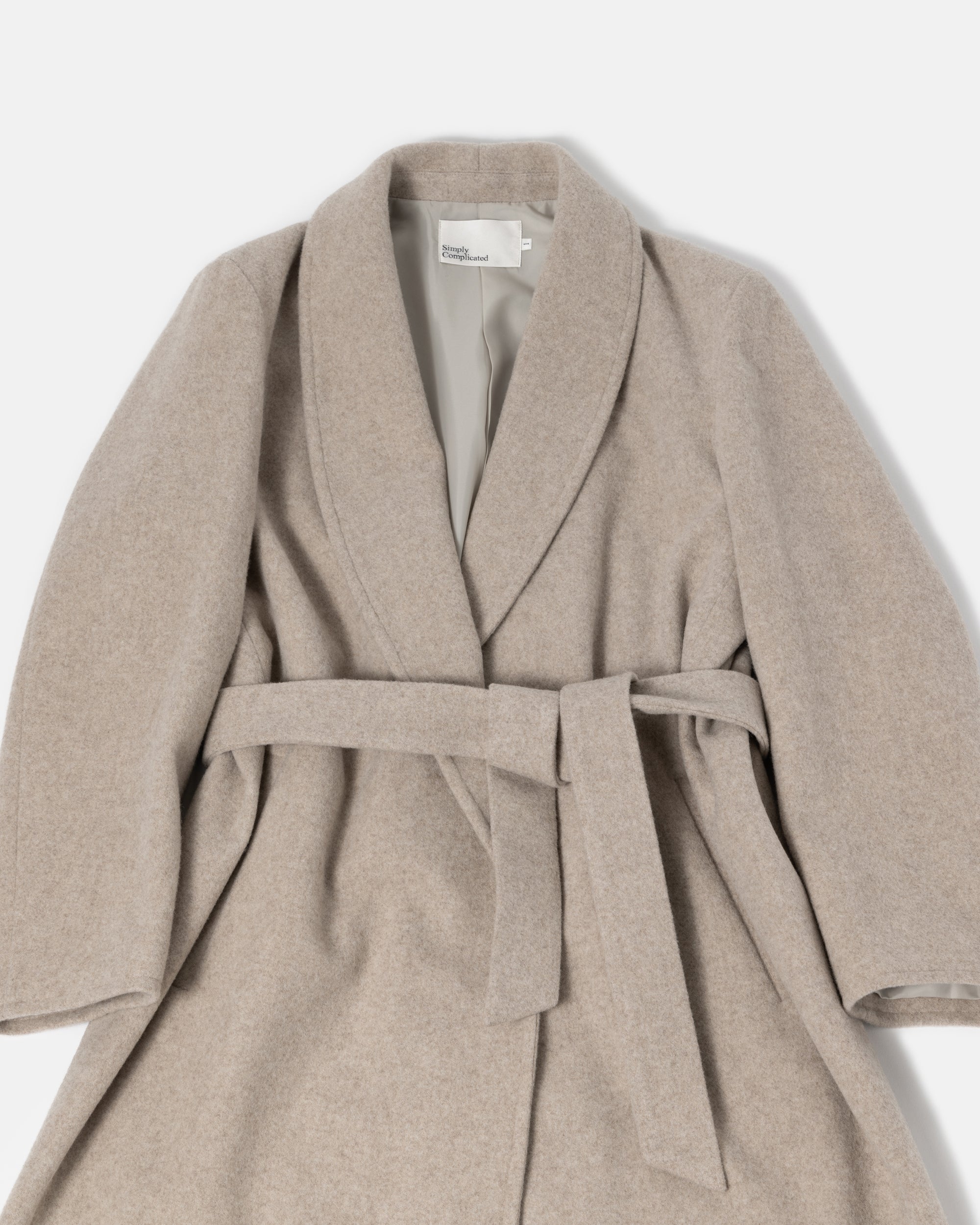 SHAWL GOWN COAT BEIGE