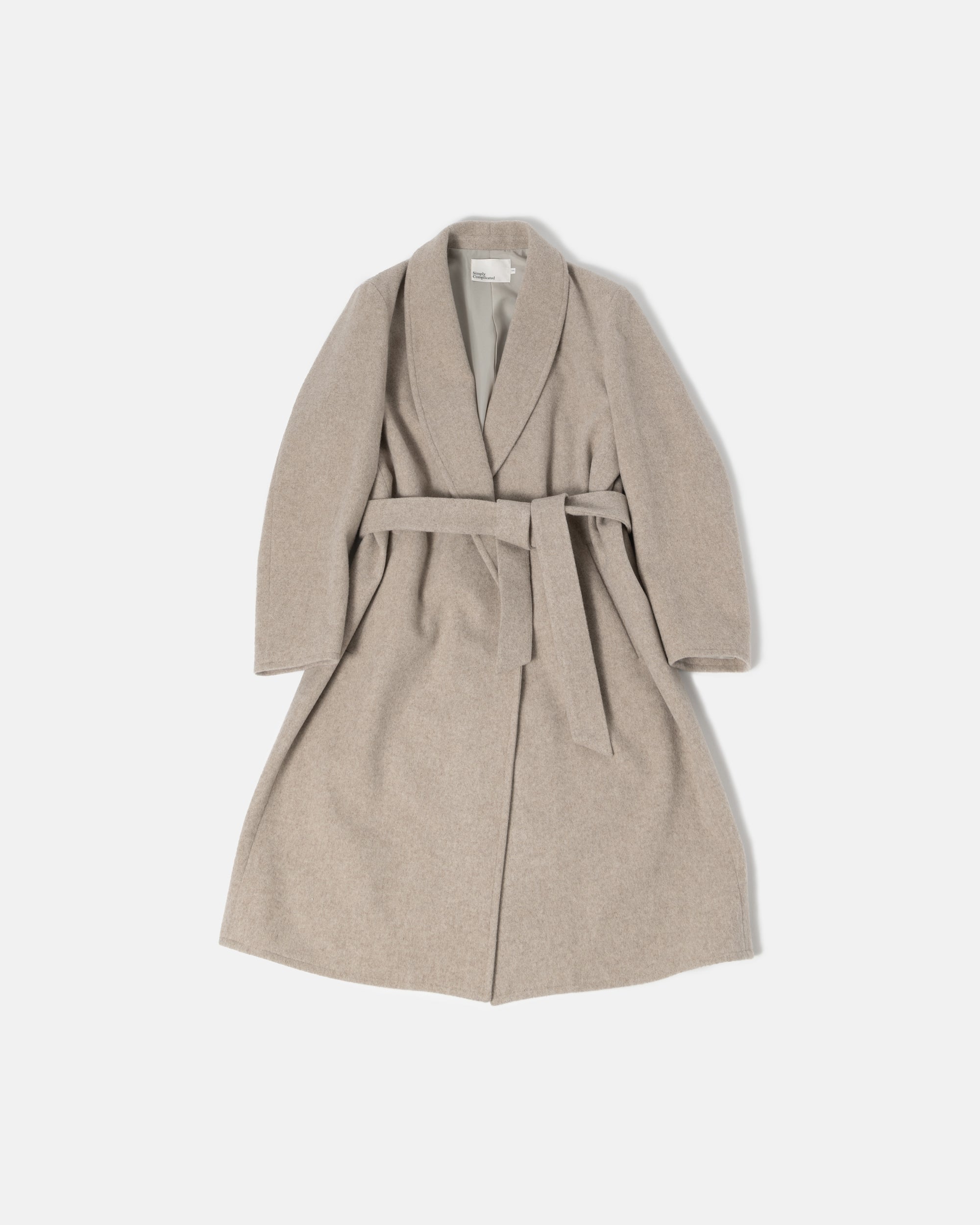 SHAWL GOWN COAT BEIGE