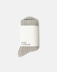 ORGANIC COTTON LOOSE RIB SOCKS LT.GREY