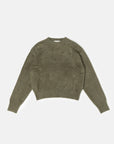 BRUSHED COTTON P/O KNIT SWEATER OLIVE