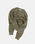 BRUSHED COTTON P/O KNIT SWEATER OLIVE