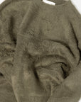 BRUSHED COTTON P/O KNIT SWEATER OLIVE