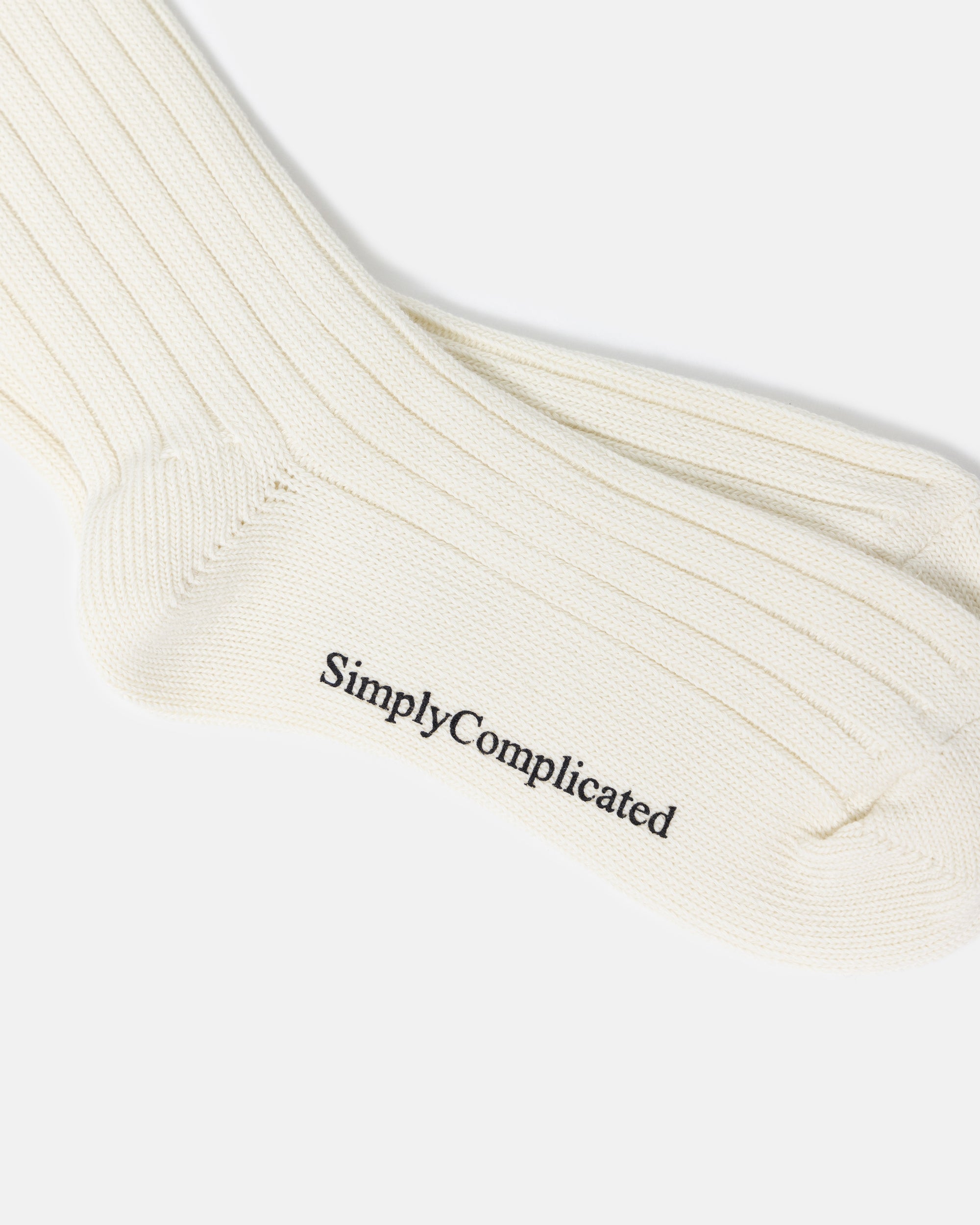 ORGANIC COTTON LOOSE RIB SOCKS OFF WHITE