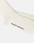 ORGANIC COTTON LOOSE RIB SOCKS OFF WHITE