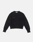 BRUSHED COTTON P/O KNIT SWEATER BLACK