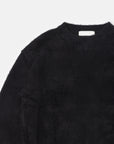 BRUSHED COTTON P/O KNIT SWEATER BLACK