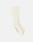 ORGANIC COTTON LOOSE RIB SOCKS OFF WHITE