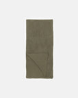 BRUSHED COTTON KNIT SCARF OLIVE