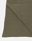 BRUSHED COTTON KNIT SCARF OLIVE