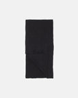 BRUSHED COTTON KNIT SCARF BLACK