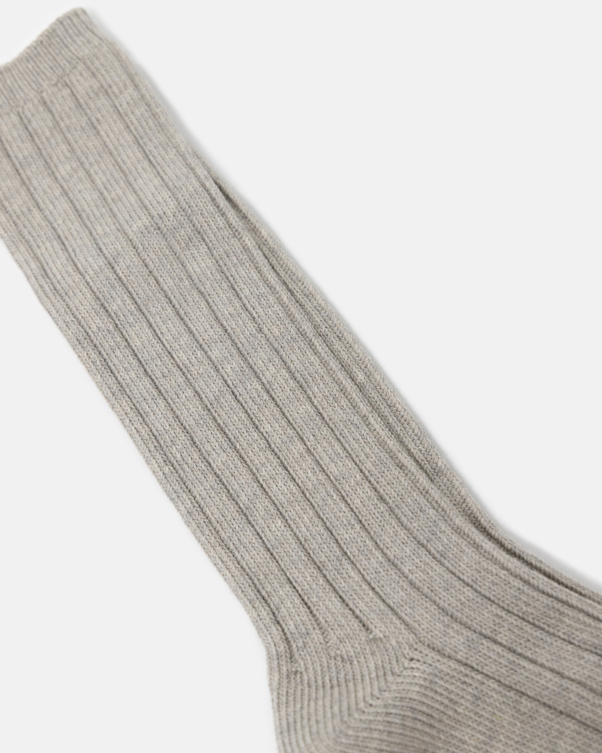 ORGANIC COTTON LOOSE RIB SOCKS LT.GREY