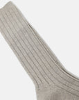 ORGANIC COTTON LOOSE RIB SOCKS LT.GREY