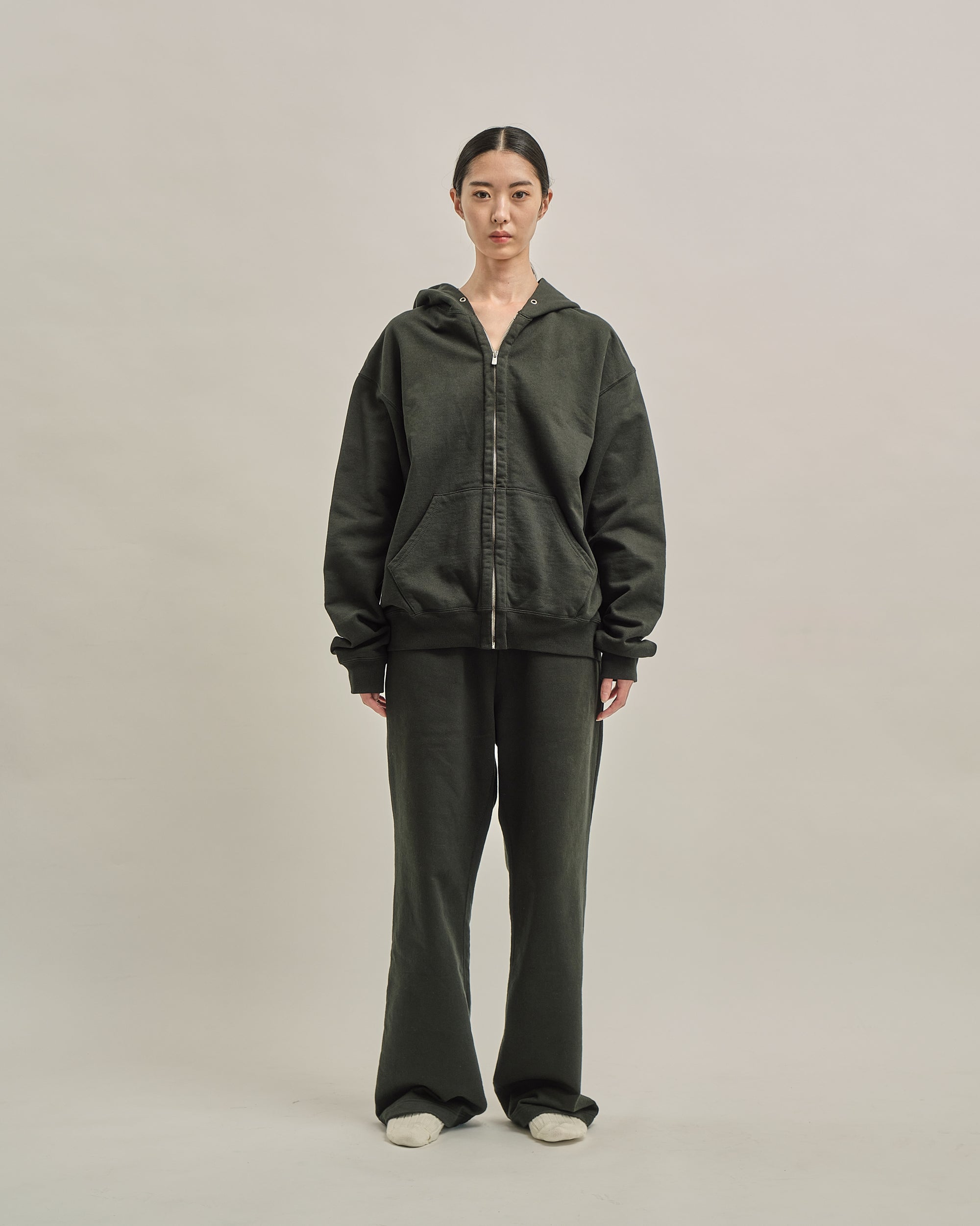 CORE ZIP-UP HOODIE AUTHENTIC BLACK DYED