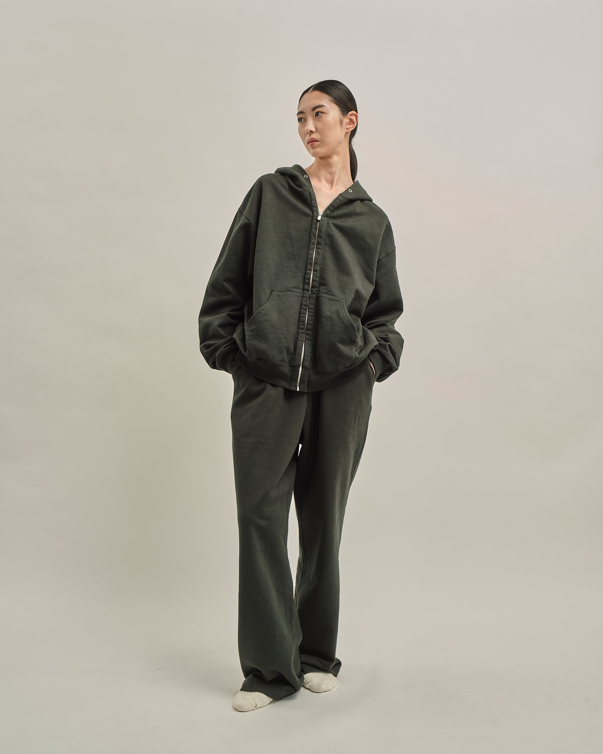 CORE ZIP-UP HOODIE AUTHENTIC BLACK DYED