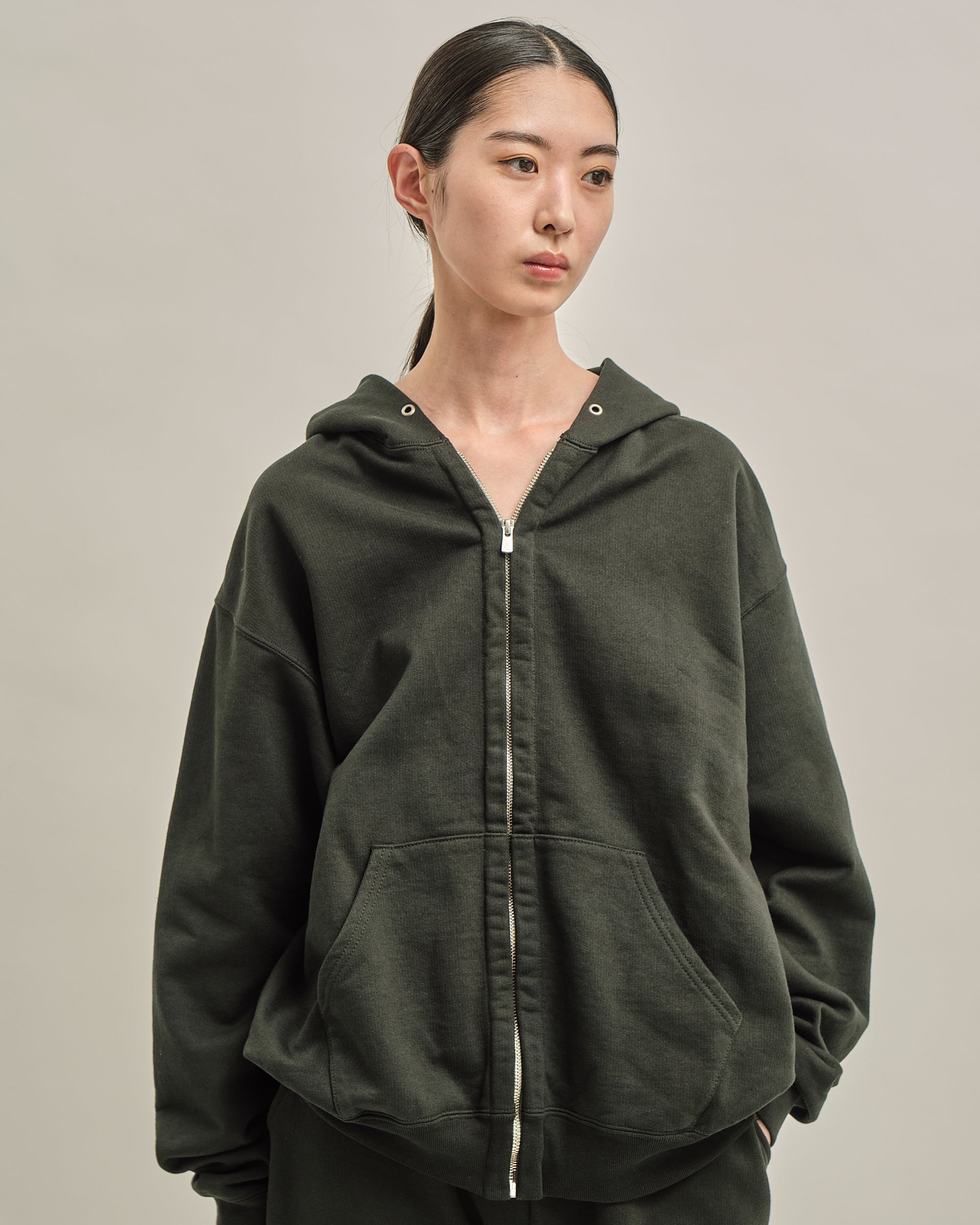 CORE ZIP-UP HOODIE AUTHENTIC BLACK DYED
