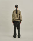BRUSHED COTTON P/O KNIT SWEATER OLIVE