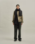 BRUSHED COTTON KNIT SCARF BLACK