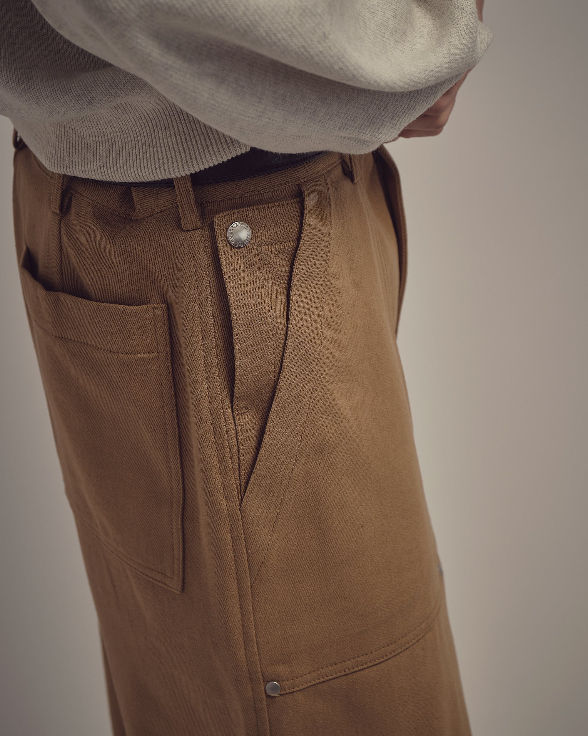 TWILL C/W BAKER PANTS BEIGE