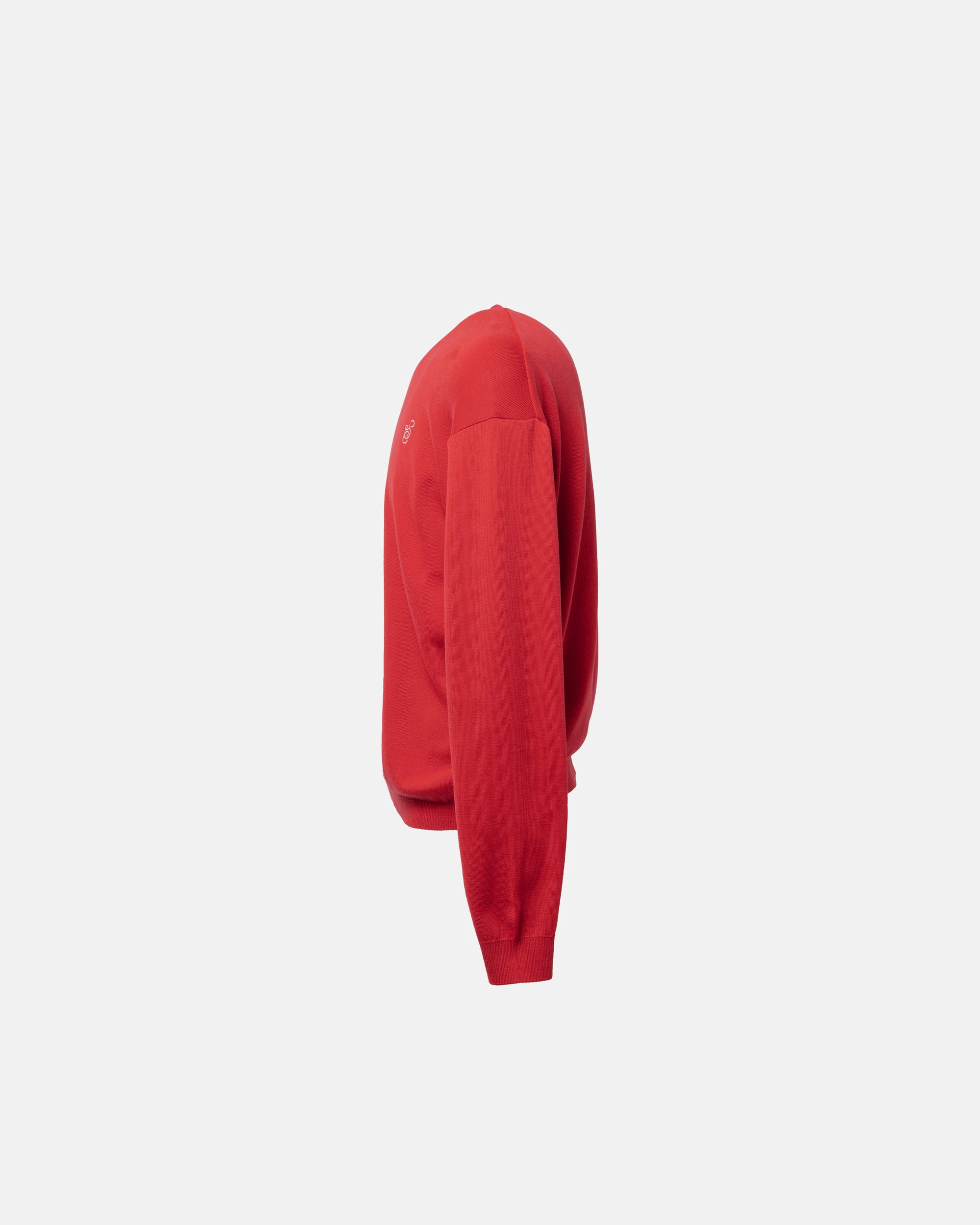 SCRIPT KNIT L/S TEE RED