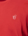 SCRIPT KNIT L/S TEE RED