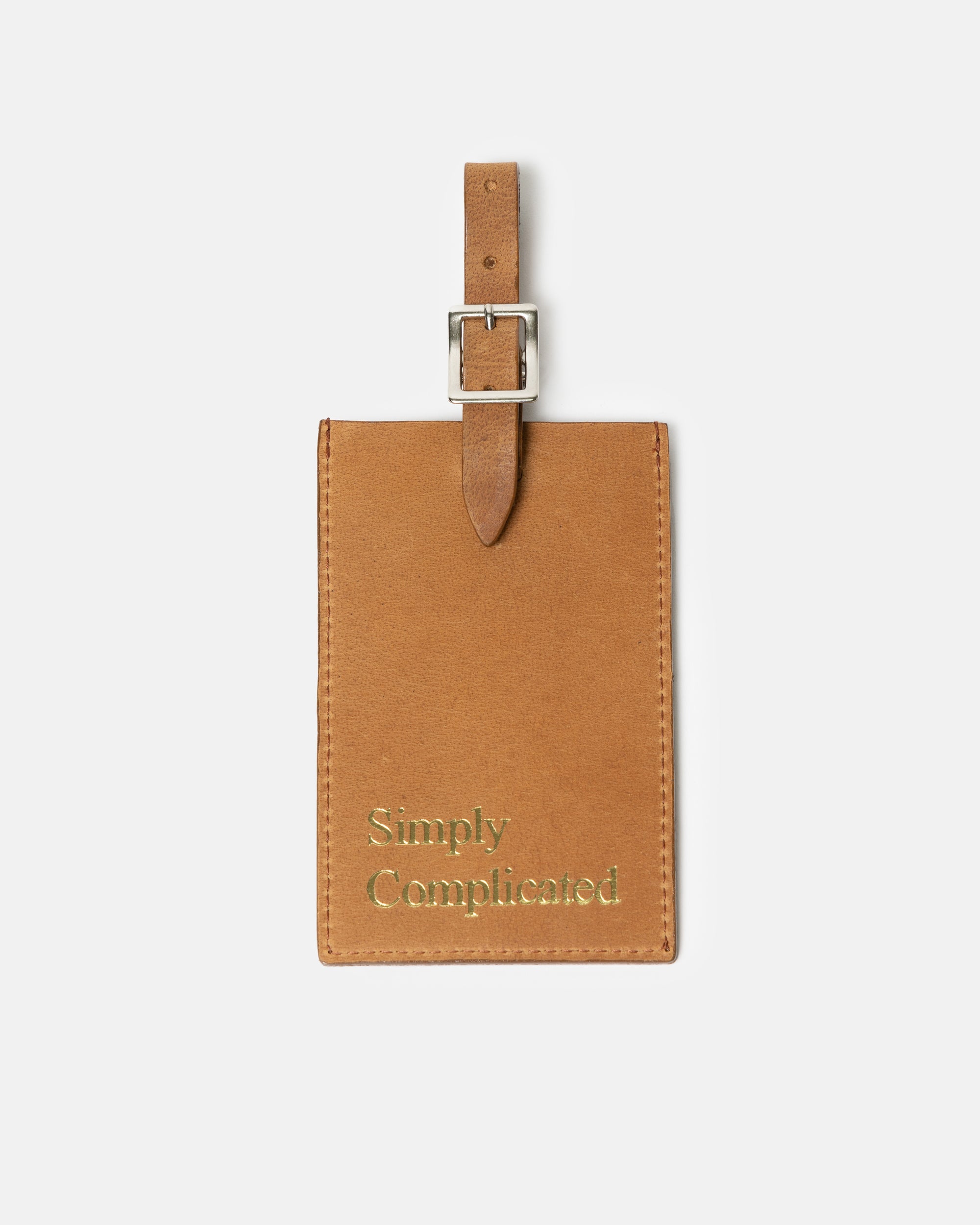 TRAVELER LEATHER TAG CAMEL
