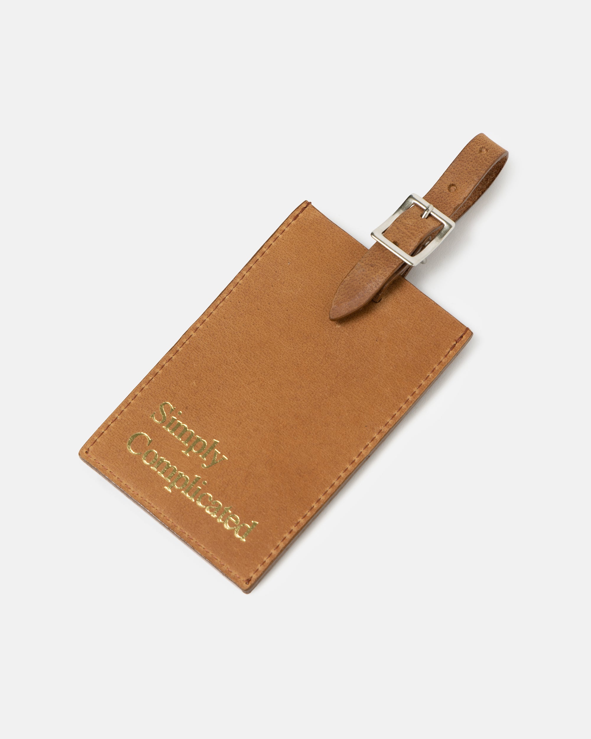 TRAVELER LEATHER TAG CAMEL