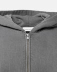 CORE LOOPWHEEL ZIP HOODIE BLACK