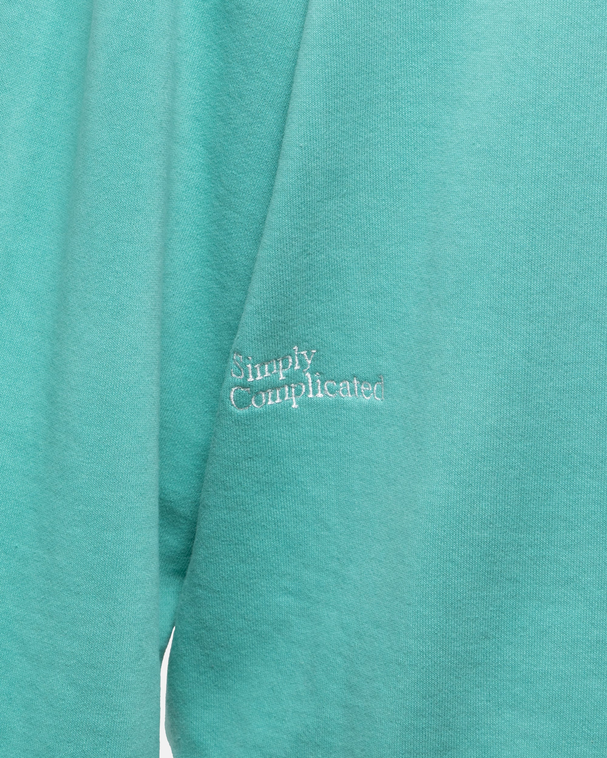 CORE LOOPWHEEL ZIP OVER CREW EMERALD