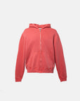CORE LOOPWHEEL ZIP HOODIE RED