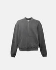 CORE LOOPWHEEL ZIP OVER CREW BLACK