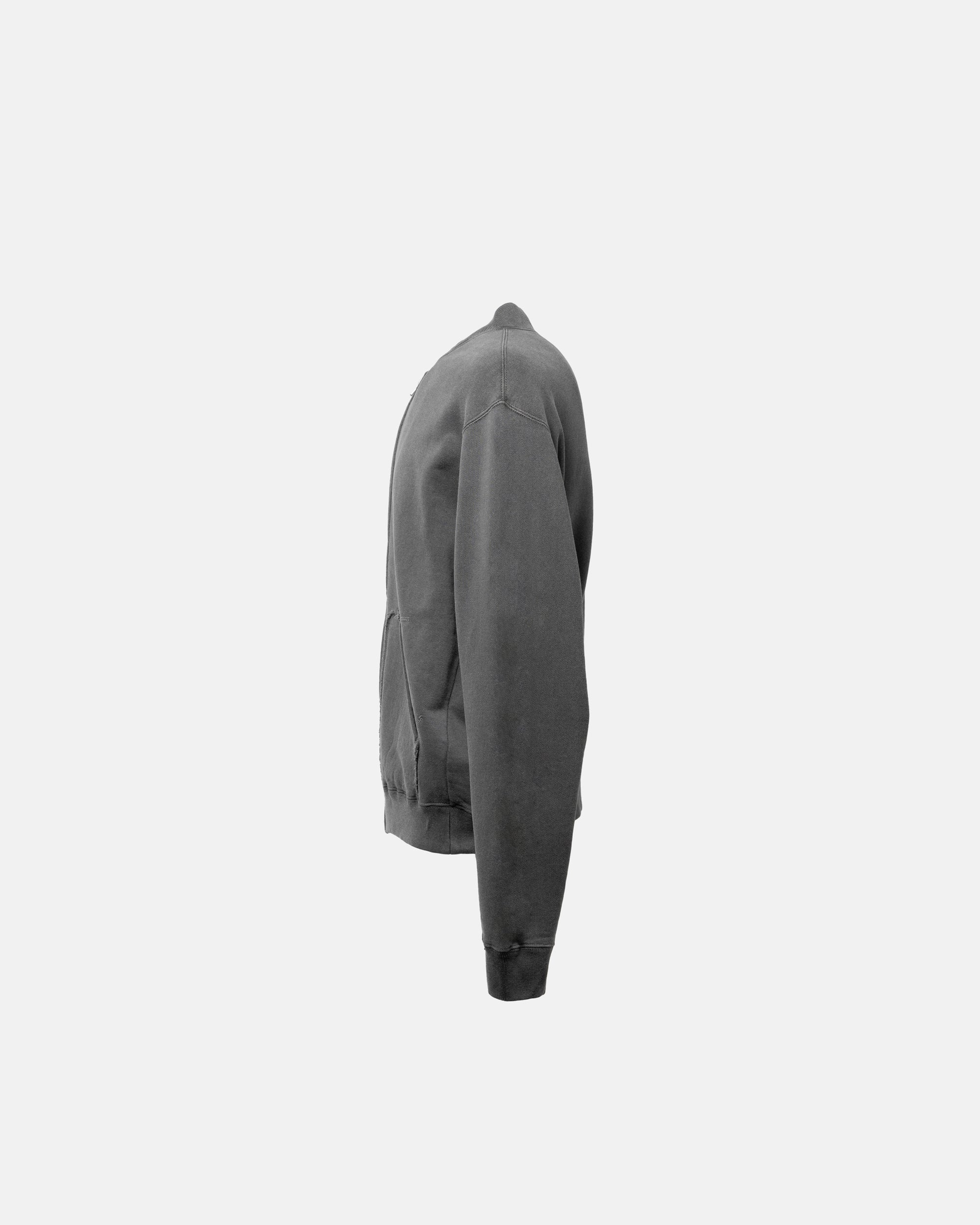 CORE LOOPWHEEL ZIP OVER CREW BLACK