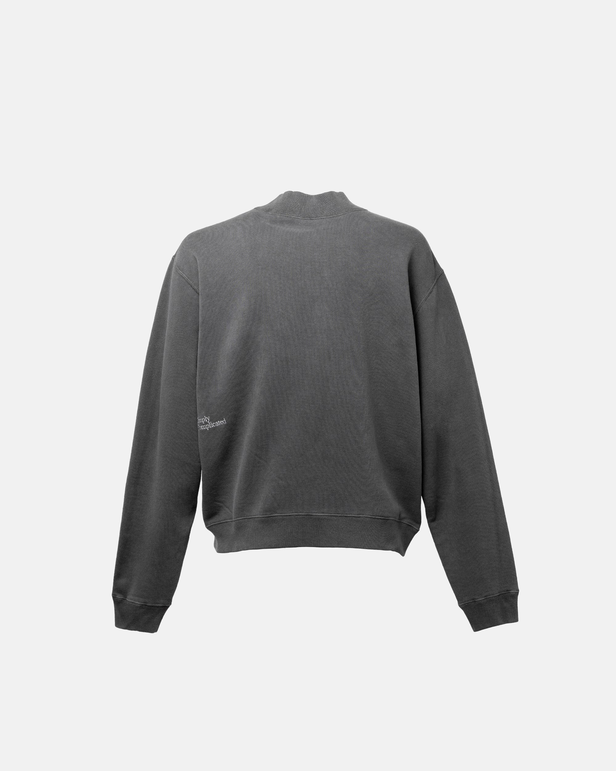 CORE LOOPWHEEL ZIP OVER CREW BLACK