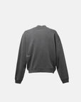 CORE LOOPWHEEL ZIP OVER CREW BLACK