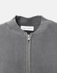 CORE LOOPWHEEL ZIP OVER CREW BLACK