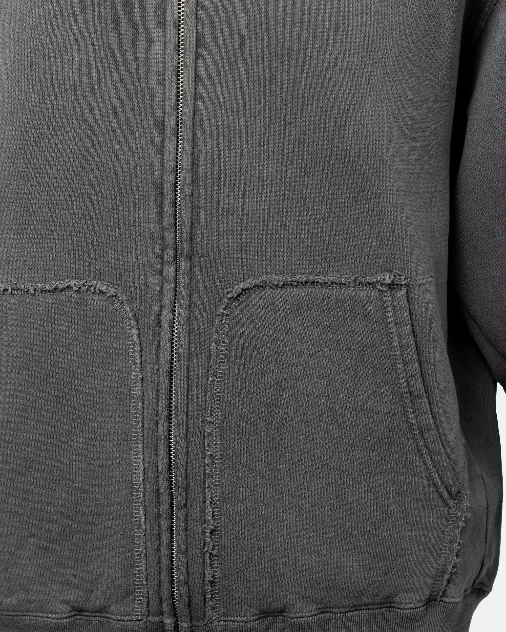 CORE LOOPWHEEL ZIP OVER CREW BLACK