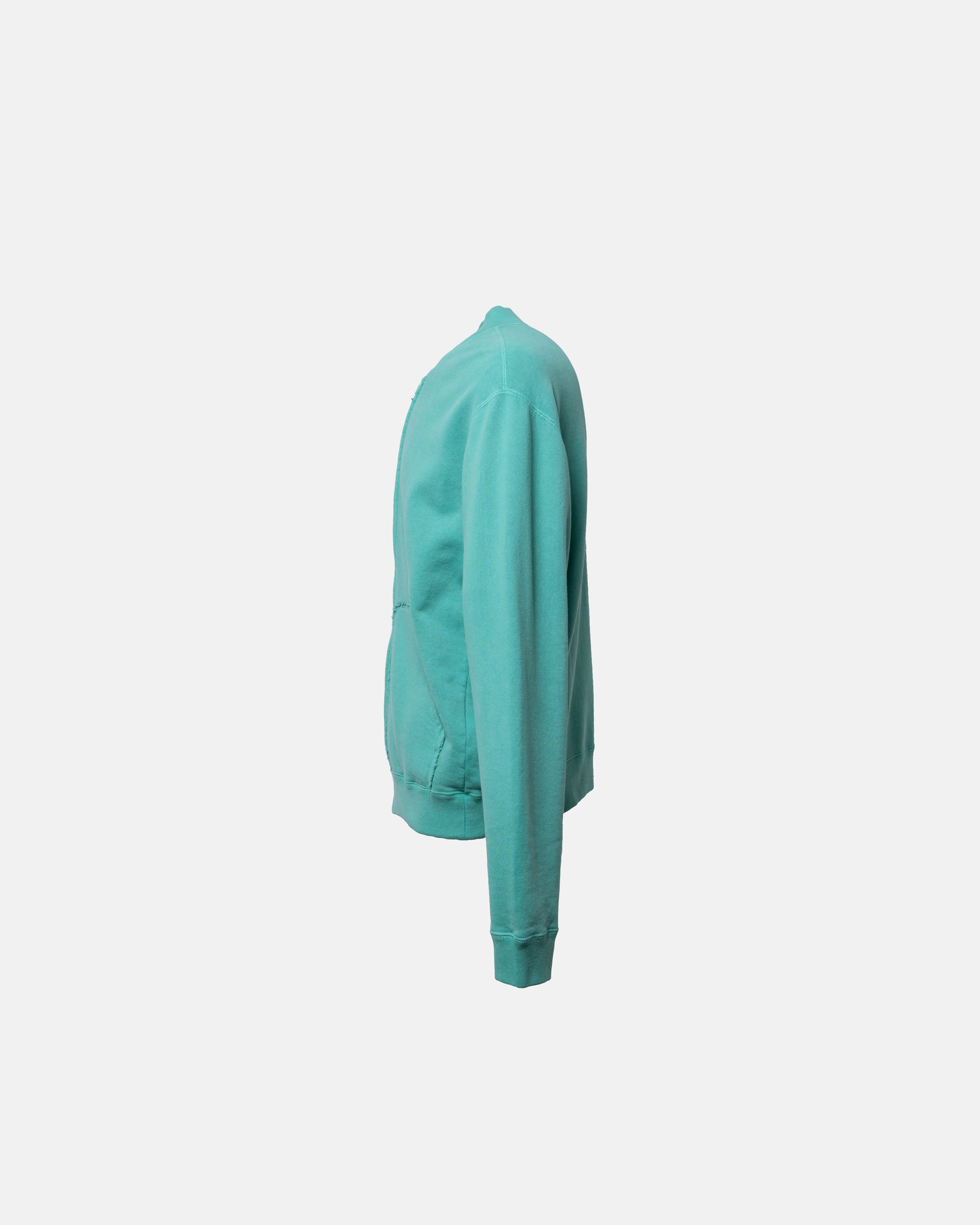 CORE LOOPWHEEL ZIP OVER CREW EMERALD