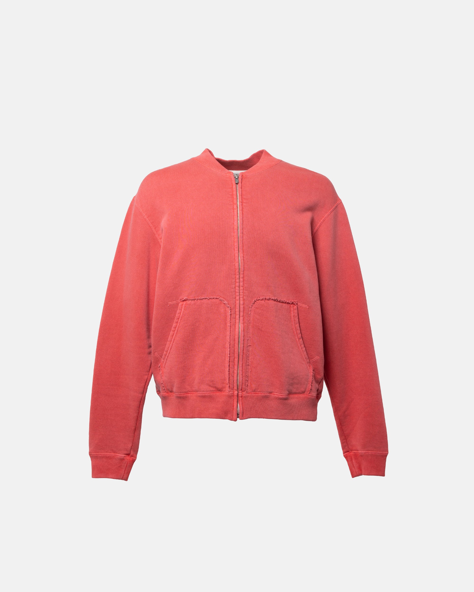 CORE LOOPWHEEL ZIP OVER CREW RED