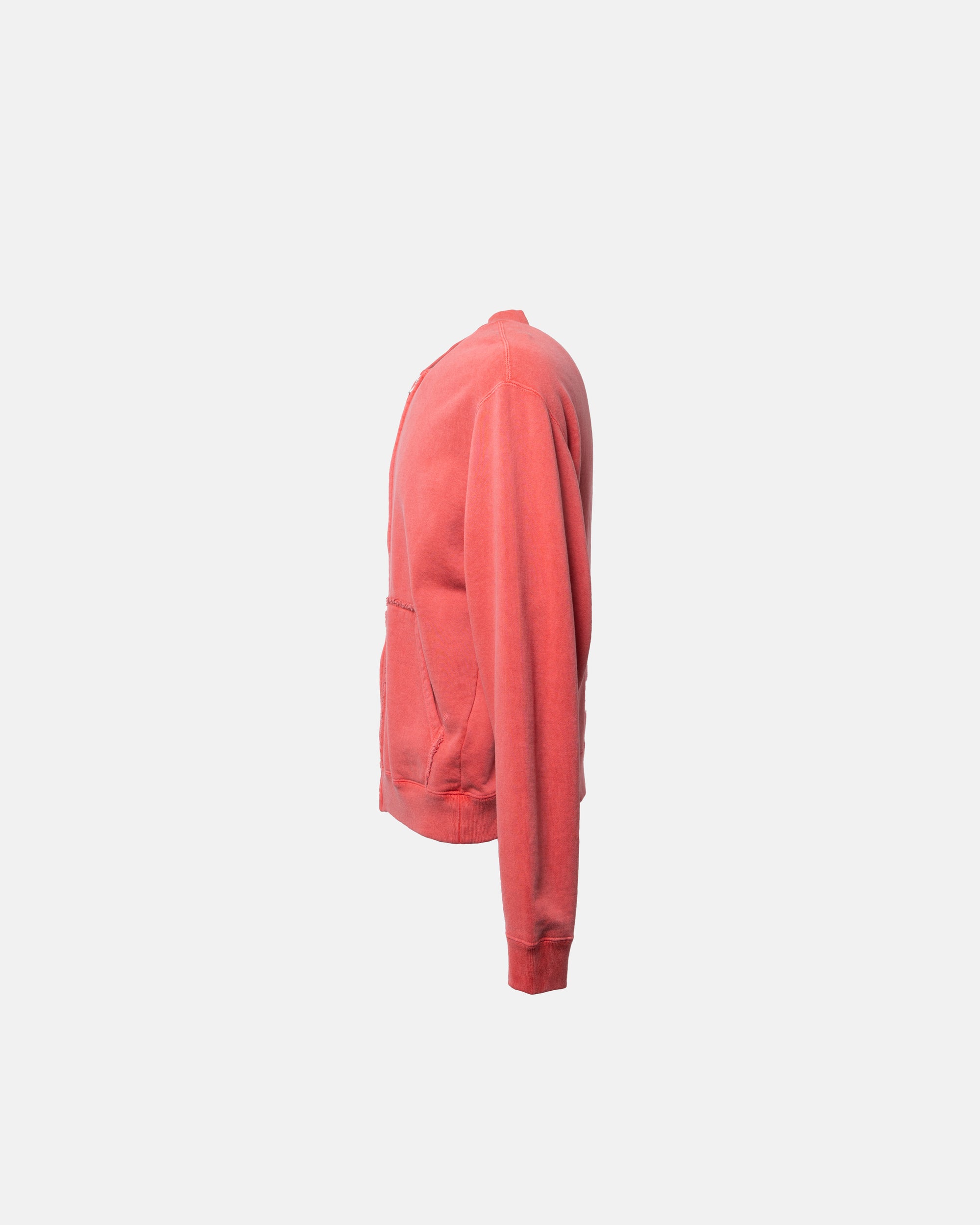 CORE LOOPWHEEL ZIP OVER CREW RED