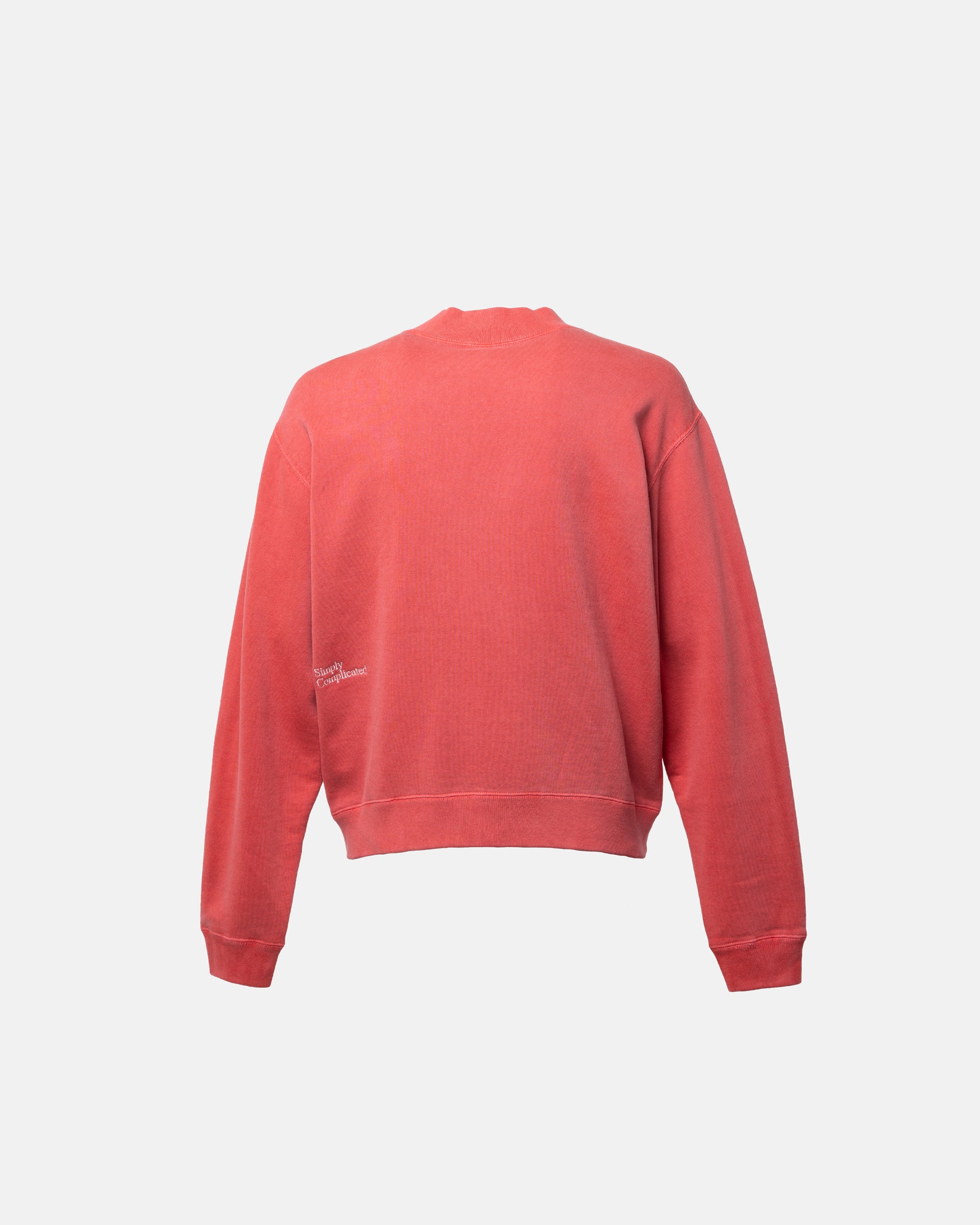 CORE LOOPWHEEL ZIP OVER CREW RED