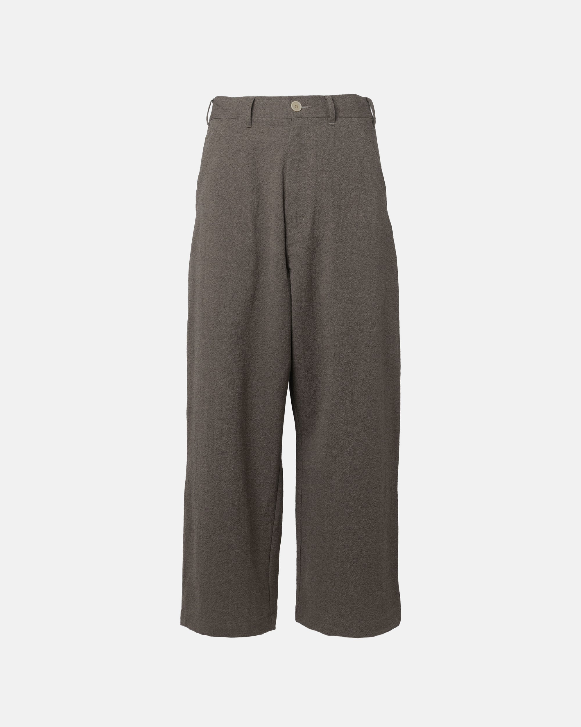 UNEVEN WOOL LOOSE TROUSERS
