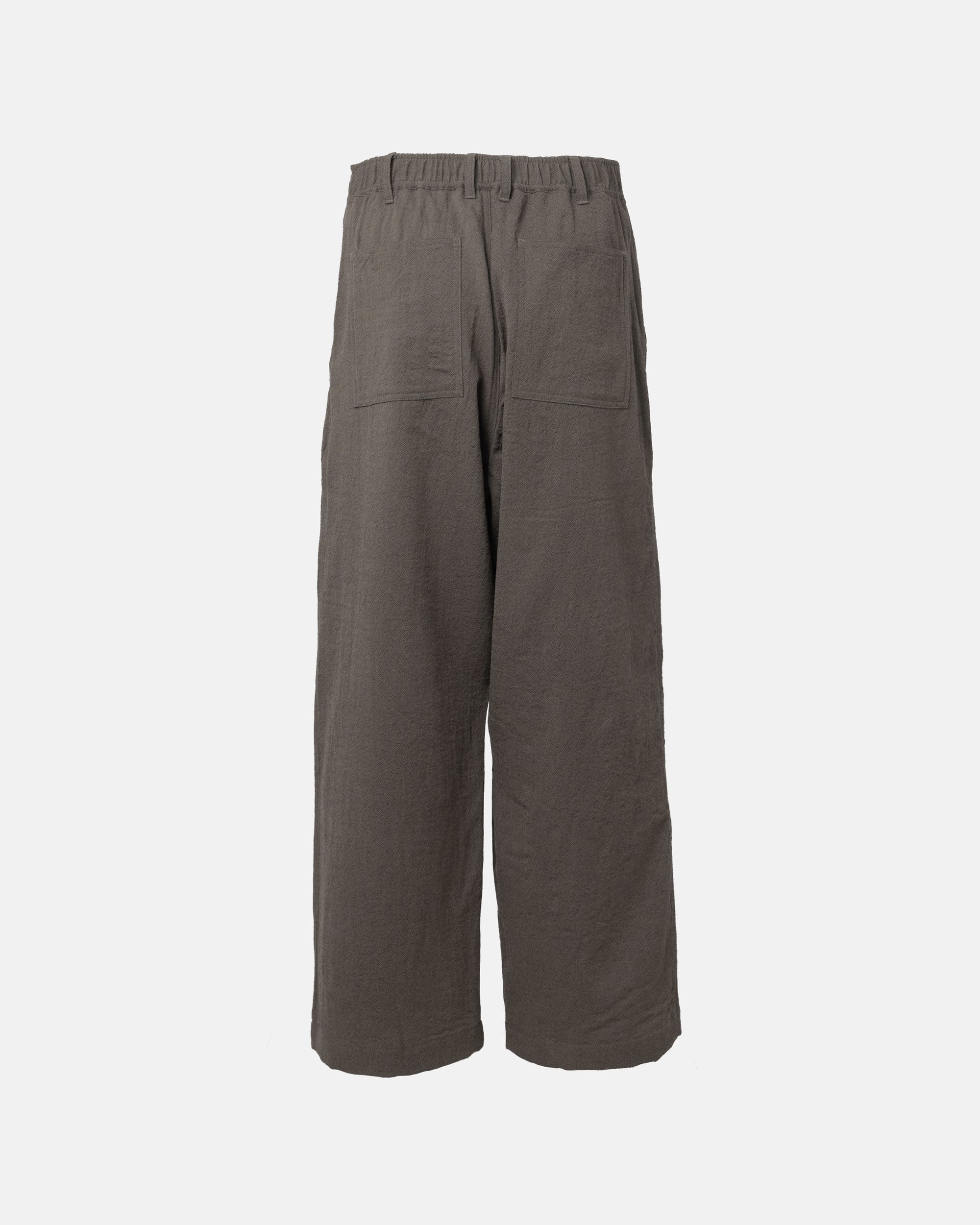 UNEVEN WOOL LOOSE TROUSERS