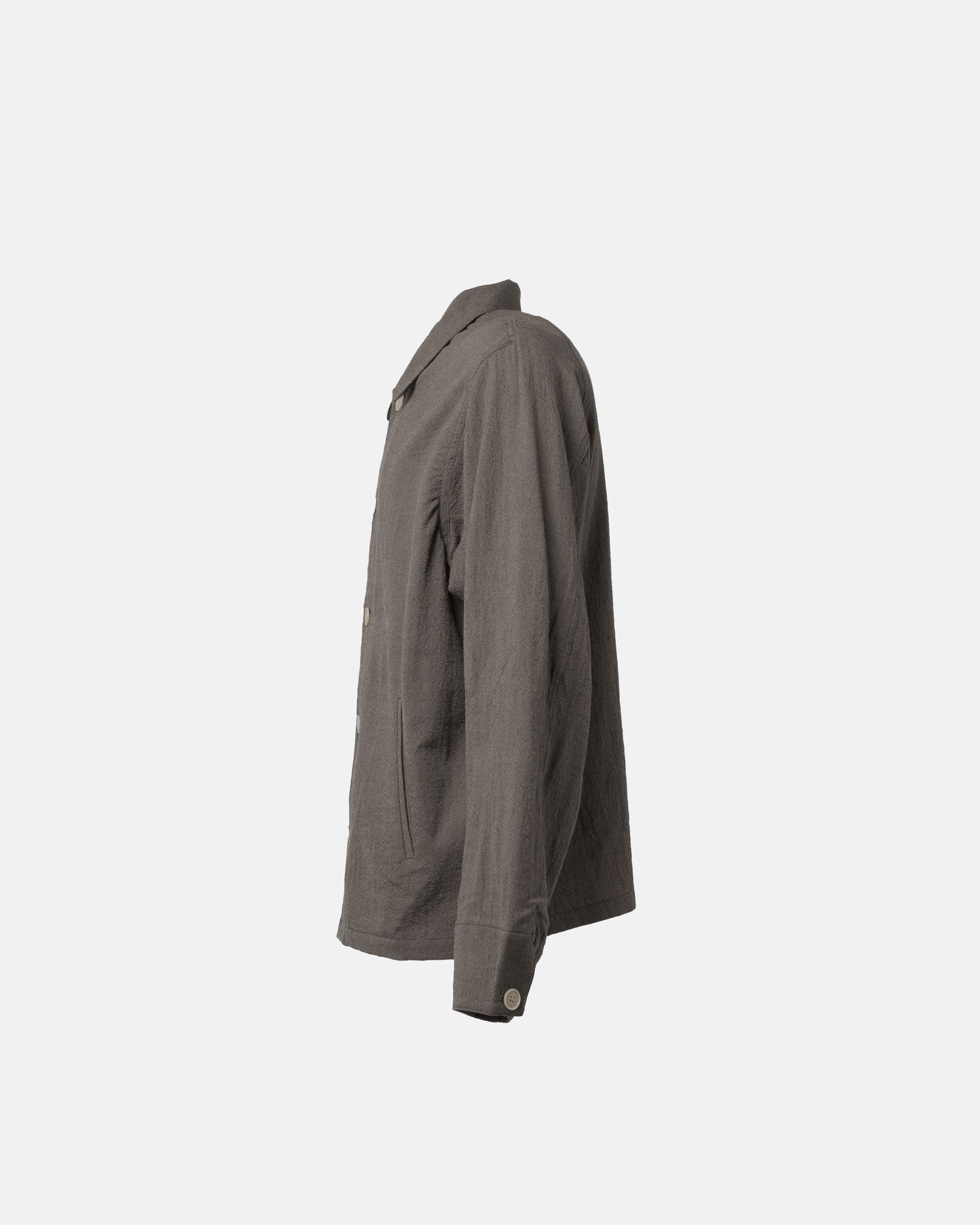 UNEVEN WOOL OVER SHIRT
