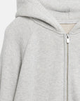 KNITTED ZIP HOODIE HEATHER
