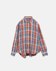 RAW EDGE CHECK SHIRT RED CHECK