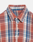 RAW EDGE CHECK SHIRT RED CHECK