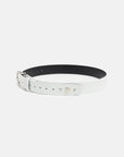 STUDDED BELT WHITE