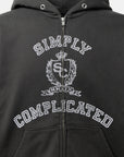 COLLEGE ZIP HOODIE BLACK