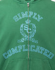 COLLEGE ZIP HOODIE GREEN