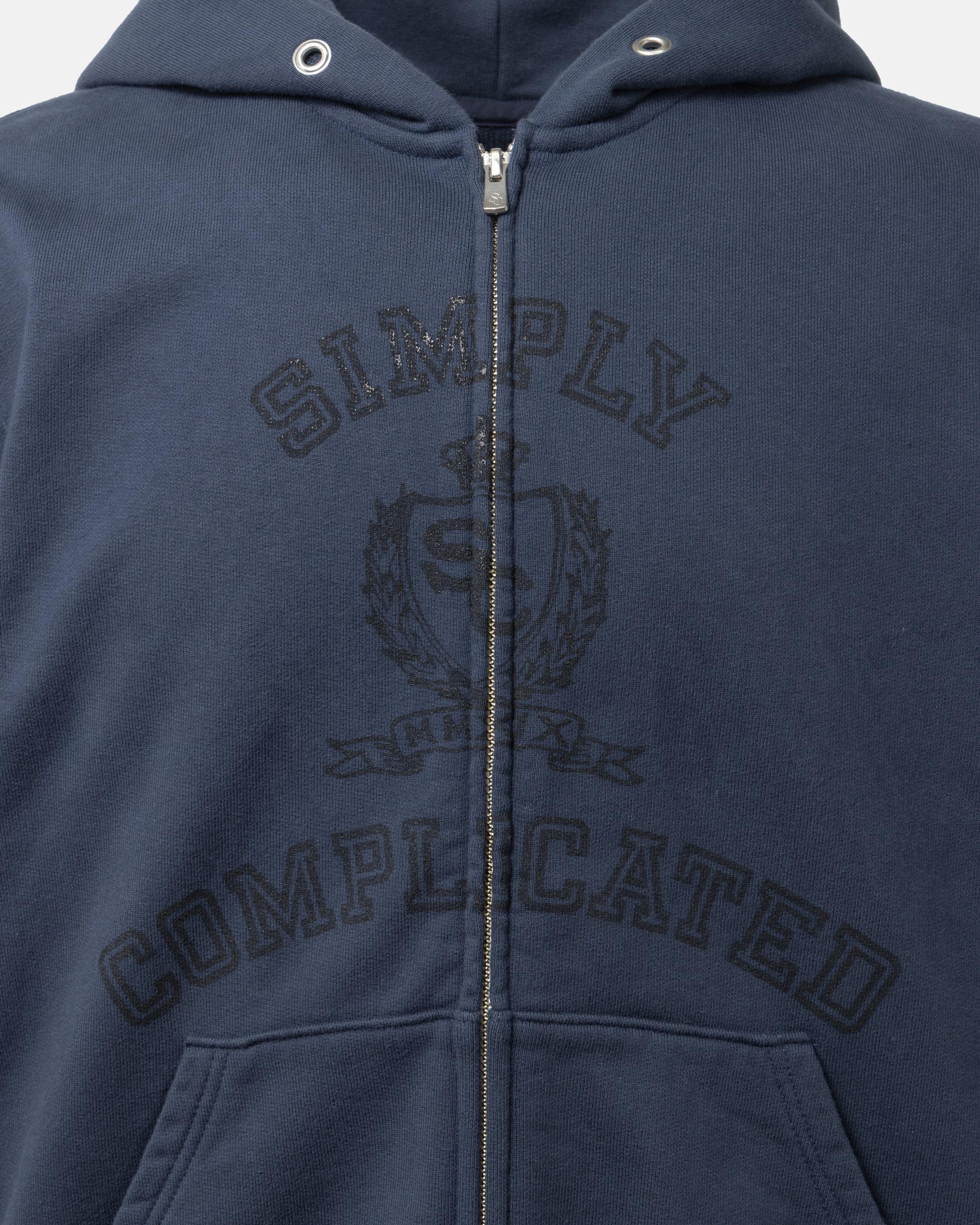 COLLEGE ZIP HOODIE NAVY – SimplyComplicated